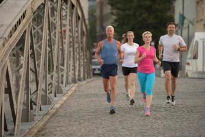 people group jogging photo