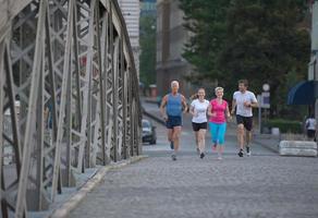 people group jogging photo