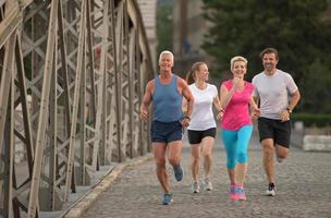 people group jogging photo