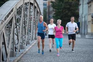 people group jogging photo