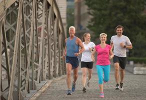 people group jogging photo