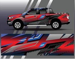 Car wrap design vector. Graphic abstract stripe racing background kit designs for wrap vehicle  race car  rally  adventure and livery vector