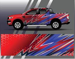 Car wrap design vector. Graphic abstract stripe racing background kit designs for wrap vehicle  race car  rally  adventure and livery vector