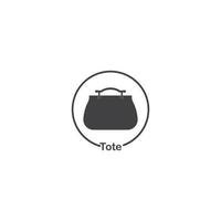 Tote bag icon. vector