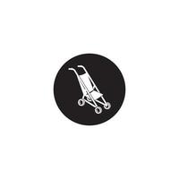 Stroller icon vector illustration template design