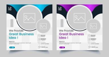 Digital business marketing banner for social media post template design vector