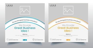 Digital business marketing banner for social media post template design vector