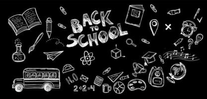 Back to school. Hand drawn illustration. vector