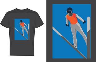 Winter Sport Creative poster and T-shirt vector designs