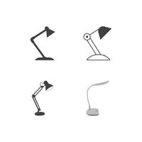 Table lamp icon vector