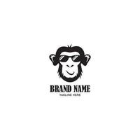 Monkey logo vector illustration template design.