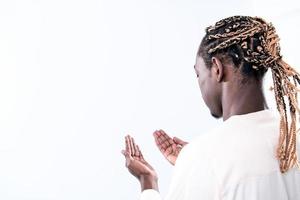 african man pray to Allah photo