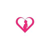 pregnant woman icon vector