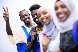 retrato de grupo de estudiantes africanos foto