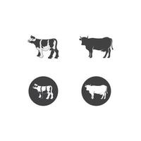 cow logo vector illustration design template.