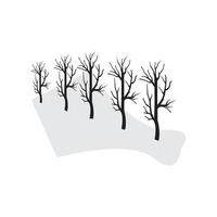 Winter Tree  icon. vector