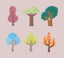 set of trees vector