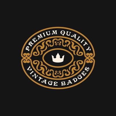 Vintage luxury ornament logo