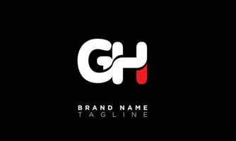 Alphabet letters Initials Monogram logo GH, HG, G and H vector