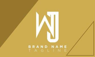 Alphabet letters Initials Monogram logo WJ, JW, W and J vector