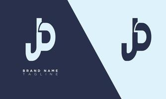 Alphabet letters Initials Monogram logo JB, BJ, J and B vector