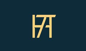 letras del alfabeto iniciales monograma logo ht, th, h y t vector