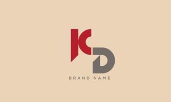 Alphabet letters Initials Monogram logo KD, DK, K and D vector