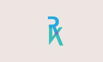 Alphabet letters Initials Monogram logo RK, KR, R and K vector