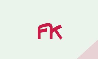 letras del alfabeto iniciales monograma logo fk, kf, f y k vector