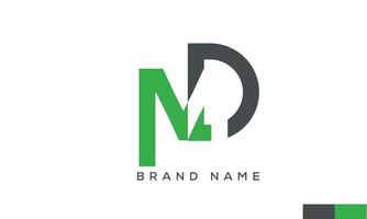 Alphabet letters Initials Monogram logo MD, DM, M and D vector