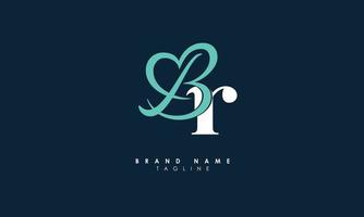Alphabet letters Initials Monogram logo BR, RB, B and R vector