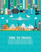 Time to travel,around the world.Lorem ipsum is simply text vector