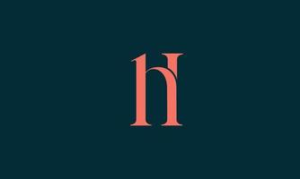 alfabeto letras iniciales monograma logo hola, ih, h e i vector