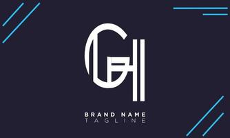 Alphabet letters Initials Monogram logo GH, HG, G and H vector