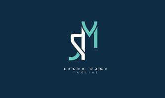 Alphabet letters Initials Monogram logo MR, RM, M and R vector