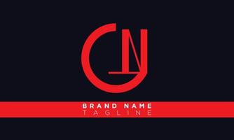 Alphabet letters Initials Monogram logo CN, NC, C and N vector