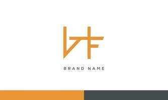 Alphabet letters Initials Monogram logo HF, FH, H and F vector
