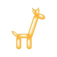 giraffe balloon animal vector