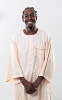 handsome african black man in traditional  clothes photo