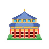 chinese temple cartoon vector