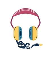 headphone with plug vector