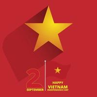 02 September Independence Day of Vietnam vector