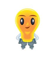 cartoon light bulb vector