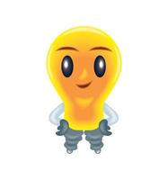 cartoon light bulb vector