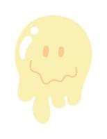 melted smiley emoji vector