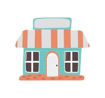 store facade cartoon vector