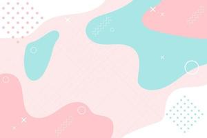 Modern colorful pastel gradient abstract shapes on memphis style background vector