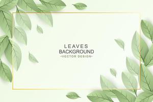 Green leaves background with copy space vector