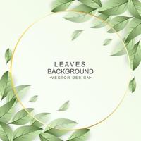 Green leaves background with copy space vector