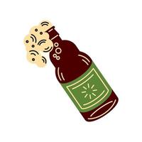 beer bottle drink vector